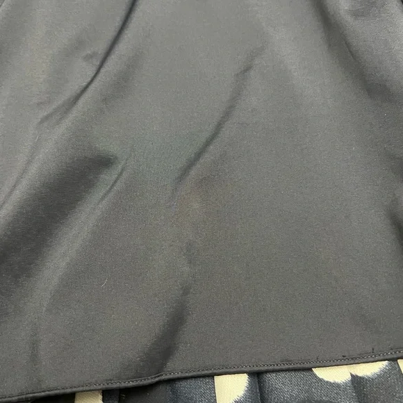 ADRIANA PAPELL Fit and Flare Black With White Polka Dot Printed Dress Size 4 - Picture 2 of 13